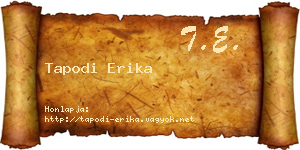 Tapodi Erika névjegykártya