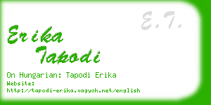 erika tapodi business card